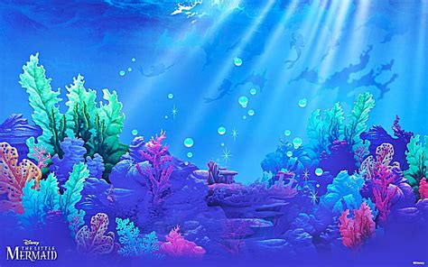 HD wallpaper: Disney The Little Mermaid underwater illustration ...