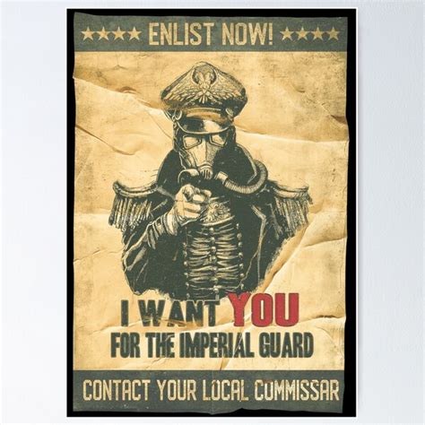 "Imperial Guard recruitment poster" Poster for Sale by space-beluga ...