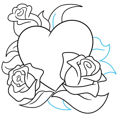 How to Draw a Rose and Heart - Really Easy Drawing Tutorial