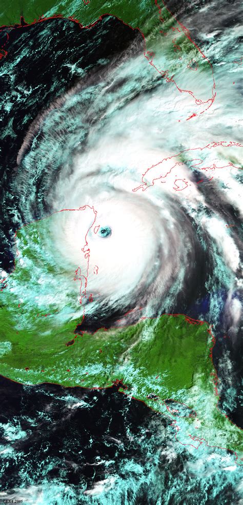 ESA - ERS-2 has ringside view of Hurricane Wilma's violent winds