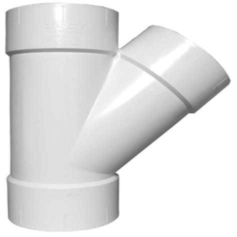 Shop Charlotte Pipe 6-in dia 45-Degree PVC Wye Fitting at Lowes.com