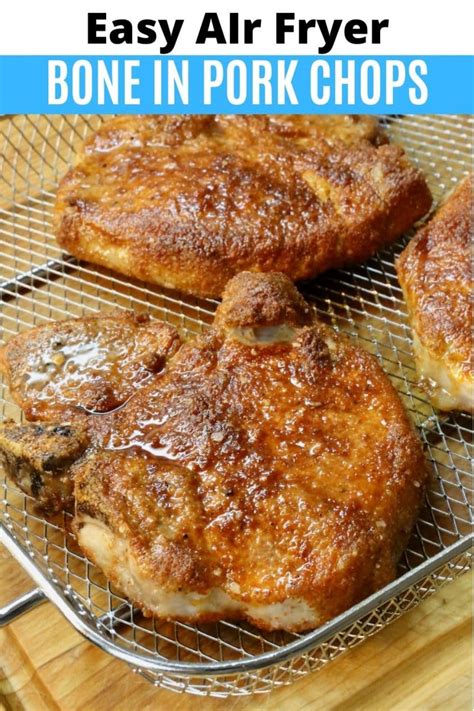 Easy Seasoned Air Fryer Bone In Pork Chops Recipe