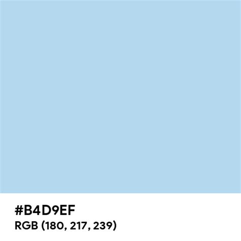 Pastel Sky Blue color hex code is #B4D9EF