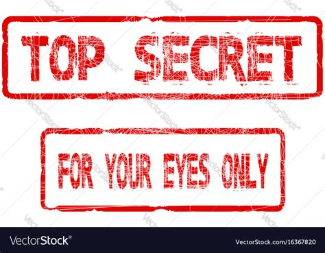 Top secret for your eyes only Royalty Free Vector Image