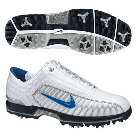 Nike Air Zoom Elite II White/ Blue Golf Shoes - Overstock™ Shopping - Top Rated Nike Men's Golf ...