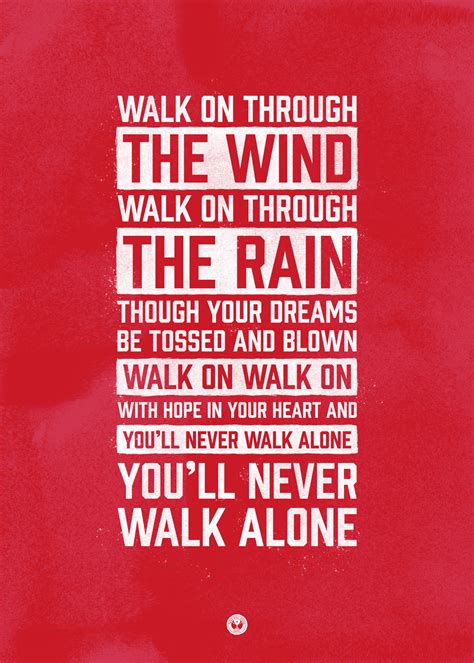 You'll Never Walk Alone - Liverpool FC chant poster | Fans Will Know