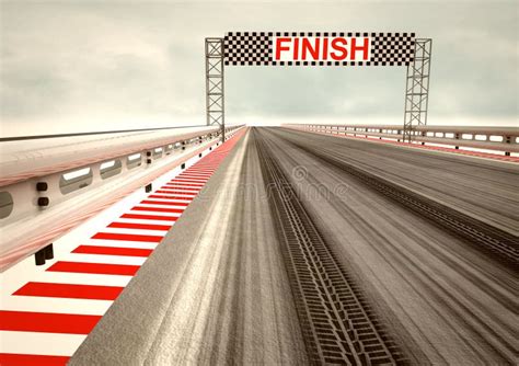 Race Car Track Finish Line