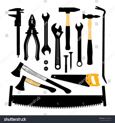 Silhouettes Tools Vector Illustration Stock Vector (Royalty Free) 272465402 | Shutterstock