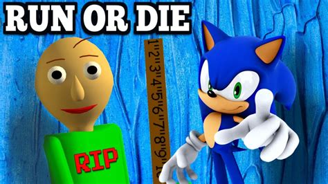 Sonic Vs Baldi - Run Or Die - YouTube