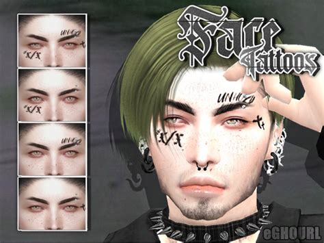 eGhourl - Face Tattoos - The Sims 4 Catalog