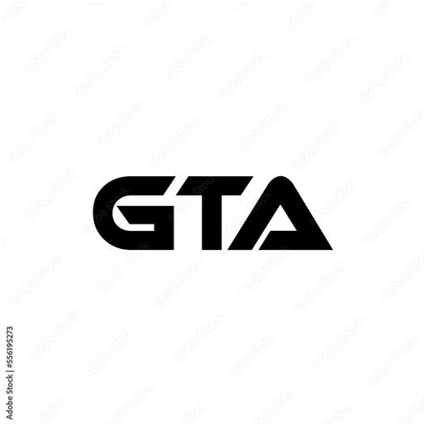 GTA letter logo design with white background in illustrator, vector logo modern alphabet font ...