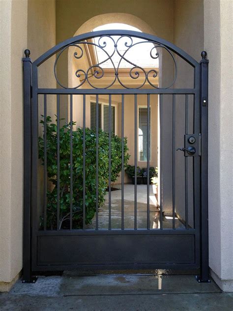 alley arches handmade little wrought iron single gate | Iron garden gates, Wrought iron garden ...