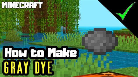 MINECRAFT | How to Make GRAY DYE! - YouTube