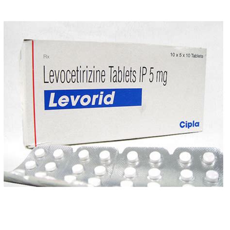 Cipla 5mg Levocetirizine Tablets, Packaging Type: Box at Rs 70/box in Noida