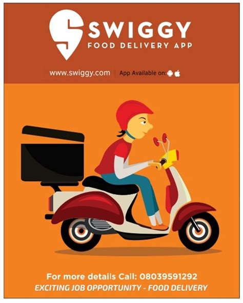 Swiggy Food Delivery App Exciting Job Opportunities - Food Delivery Ad ...