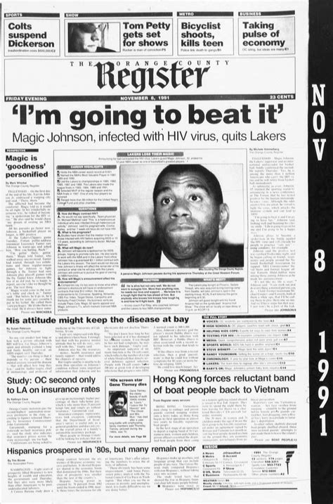 Magic Johnson’s HIV announcement 25 years ago was game-changing moment for society – Orange ...