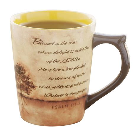 Amazon.com | Blessed Is the Man Christian Mug: Bible Mug: Coffee Cups & Mugs | Coffee cup gifts ...