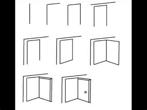 How To Draw An Open Door Step By Step Drawing Tutorial - YouTube