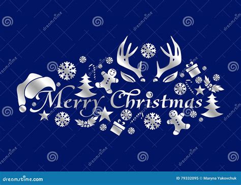 The christmas silver stock vector. Illustration of gingerbread - 79332095