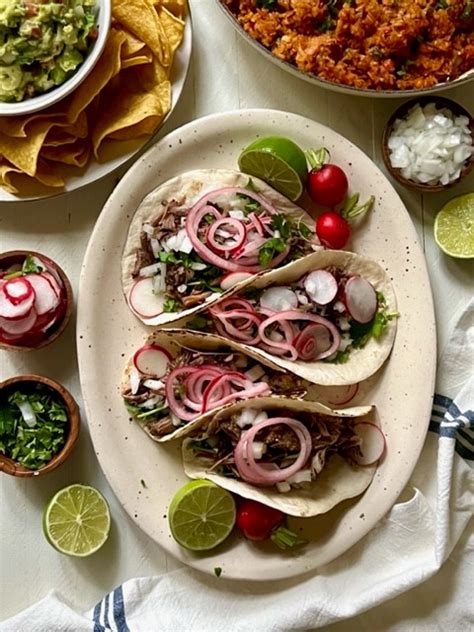 Slow Cooker Beef Barbacoa Tacos & Mexican Rice – A Sutherland Belle