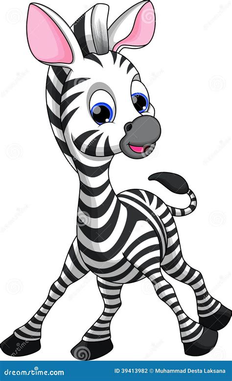 Funny Zebra Cartoon Stock Illustration - Image: 39413982