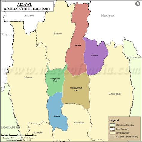 Aizawl Tehsil Map