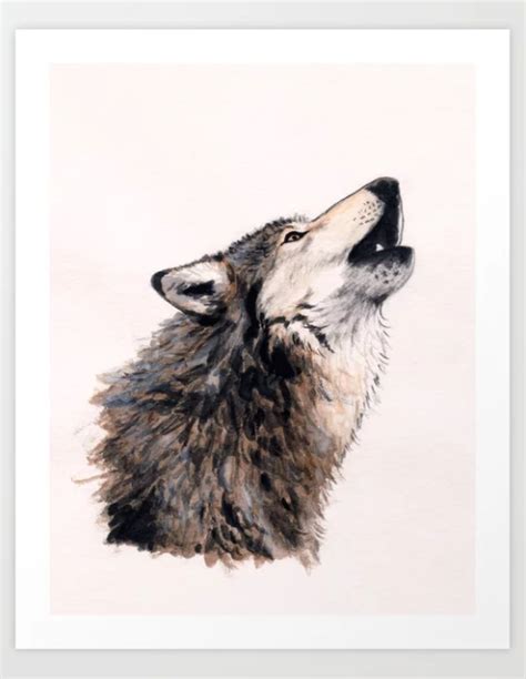 Grey wolf Art Print by @savousepate on Society6 #findyourthing # ...