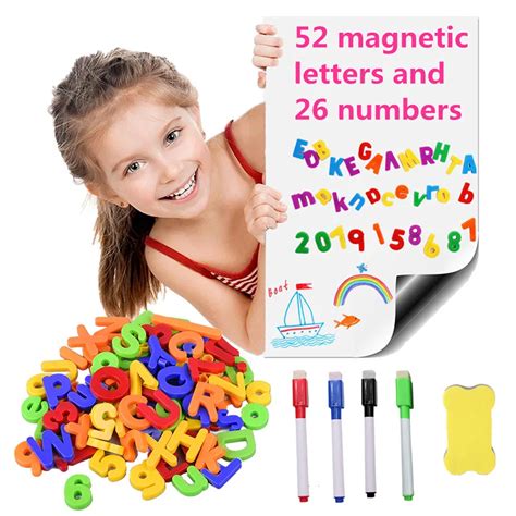 Magnetic Soft Whiteboard Message Board with English Alphabet Stickers ...