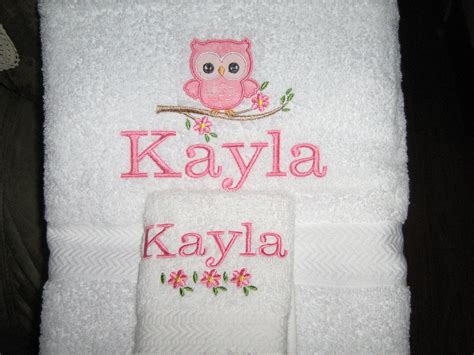 child's Towel set | Machine embroidery, Towels kids, Applique monogram