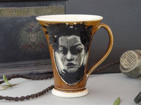Handmade Stoneware Mug Coffee Cup Portrait of a Woman - Etsy in 2023 ...