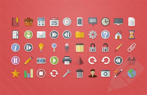 Downloadable 103+ Free Flat UI Icons Pack / Gallery for UI Designs