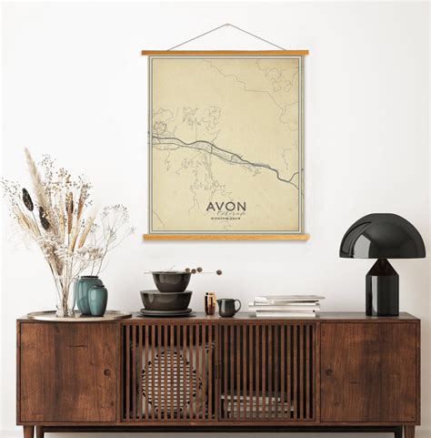 Avon Colorado Weathered Street Map Hanging Canvas of Avon Colorado Printed Marketplace - Etsy