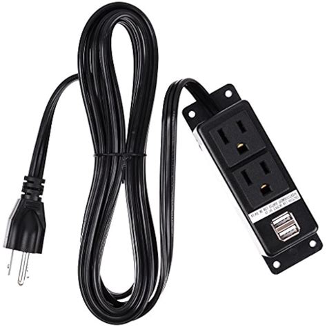 Power Strip With Usb, 2 Outlets USB Ports Extension Cord, 10 Ft Heavy Duty Under | eBay