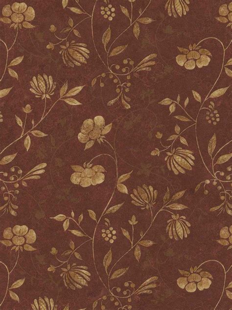 Brown 402-44655 Vintage Floral Wallpaper | Vintage floral wallpapers ...