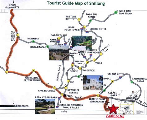 Tourist Map Of Shillong