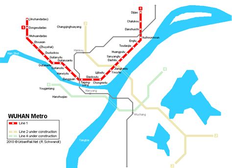 Wuhan Metro Map - Map - Travel - Holiday - Vacations