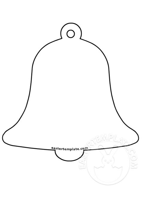 Printable bell ornament pattern - Easter Template