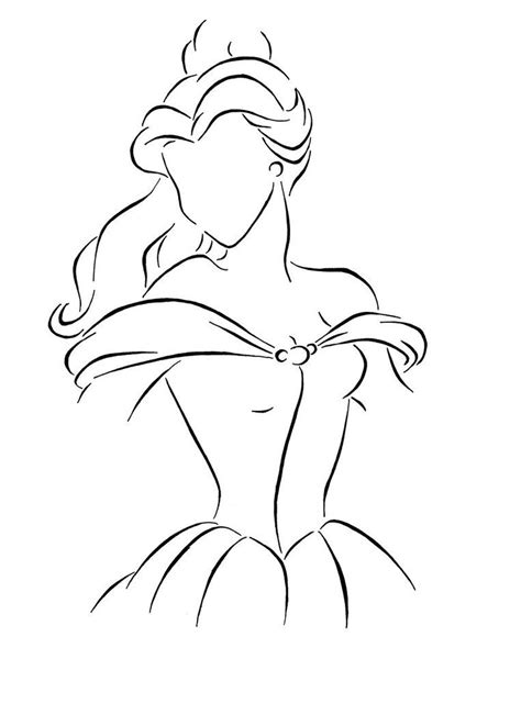 Belle Lineart by Kezzamin on DeviantArt | Disney princess sketches, Princess sketches, Disney ...