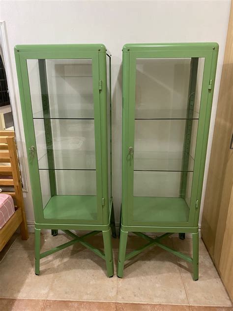 ikea glass cabinet x2, Furniture & Home Living, Furniture, Shelves, Cabinets & Racks on Carousell