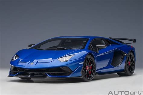 Blue Lamborghini Aventador SVJ Nethuns/Metallic Blue AUTOart 79174 scale 1:18 ezToys - Diecast ...