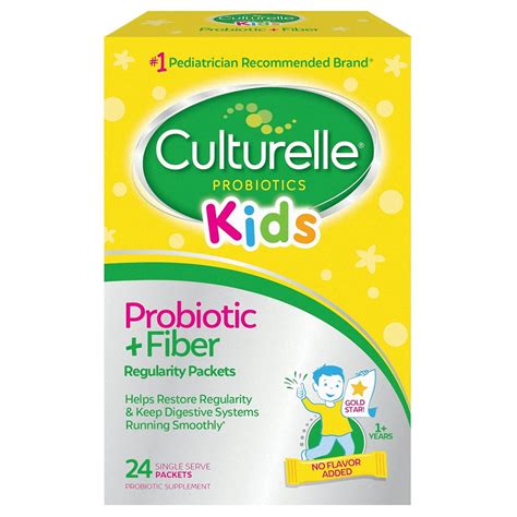 Culturelle Kids Probiotic + Fiber Packets, Helps Restore Regularity, 24 ct - Walmart.com ...