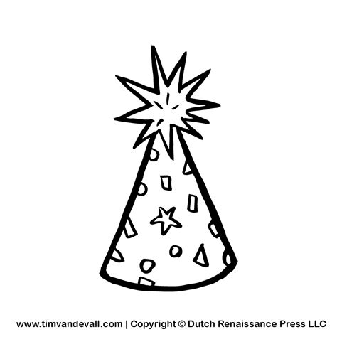 Birthday Party Hat Clipart Black And White : Blue Clues Coloring Clip Art | Bodalwasual