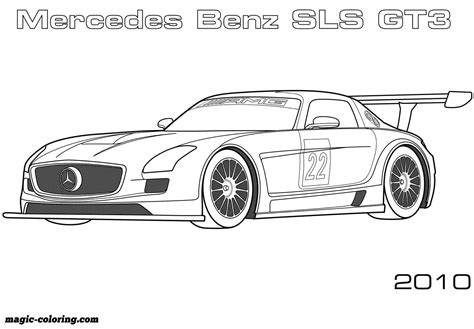 2010 Mercedes-Benz SLS GT3 coloring page | Cars coloring pages ...