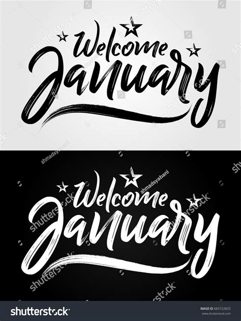 Welcome January Grunge Brush Vector Greeting Stock Vector (Royalty Free ...