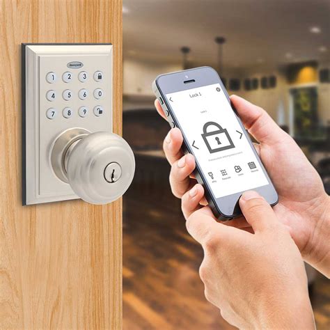 Honeywell Bluetooth Enabled Digital Door Knob Lock With Keypad, Satin Nickel