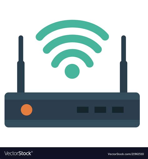 Router flat icon Royalty Free Vector Image - VectorStock