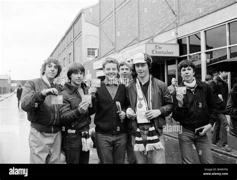 Tottenham Hotspur fans with tickets to the Cup Final replay against Manchester City. Many queued ...