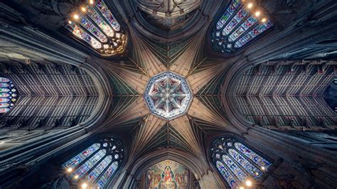 Download Pattern Ceiling Stained Glass Dome Architecture United Kingdom Cathedral Religious Ely ...