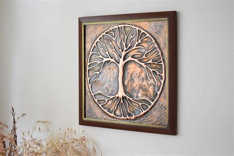 Copper Wall Art Modern Living Room Decor Metal Wall Artwork - Etsy