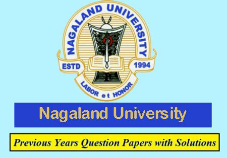 Nagaland University Previous Question Papers Download